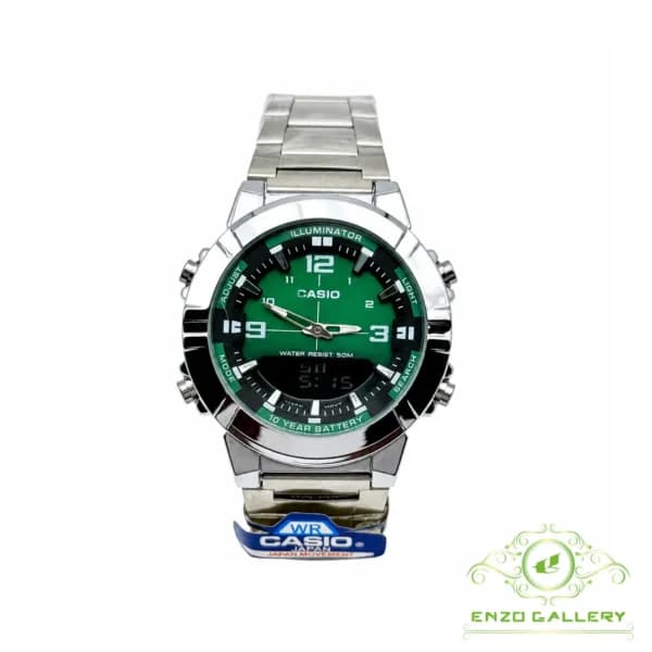 ساعت مچی مردانه کاسیو دوتایم طرح AMW-870 صفحه سبز c1021