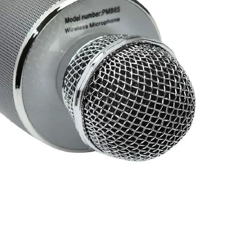 میکروفون اسپیکر دار مدل ws 858 نقره ای کد M24125 — تصویر ۲