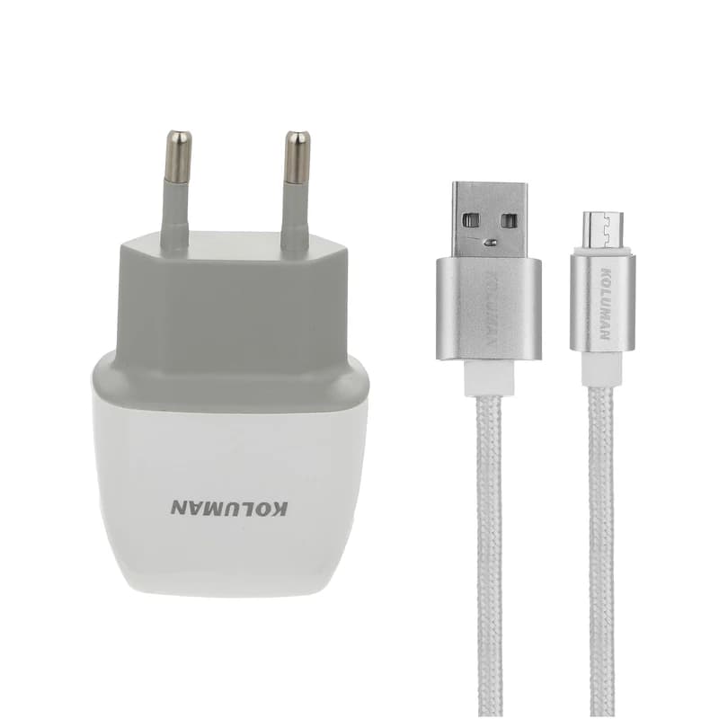 شارژر دیواری کلومن مدل KC-H805 بههمراه کابل microusb کد3014