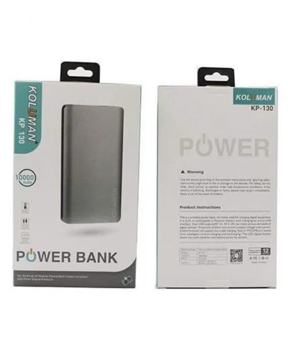 پاوربانک کلومن مدل KP-130 ظرفیت 10000 میلی آمپر ساعت کد2854