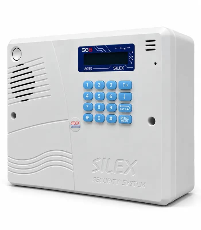 دستگاه (پنل مرکزی) سیمکارتی و تلفن شهری دزدگیر اماکن سایلکس SILEX مدل SG8-805S — تصویر ۲