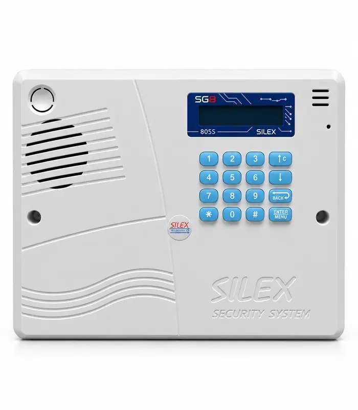 دستگاه (پنل مرکزی) سیمکارتی و تلفن شهری دزدگیر اماکن سایلکس SILEX مدل SG8-805S — تصویر ۳