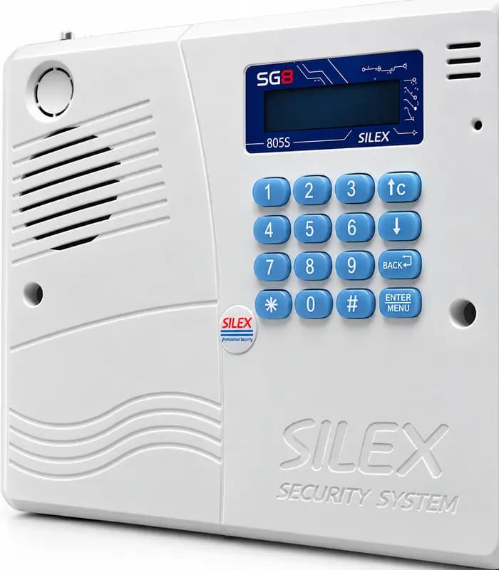 دستگاه (پنل مرکزی) سیمکارتی و تلفن شهری دزدگیر اماکن سایلکس SILEX مدل SG8-805S — تصویر ۴