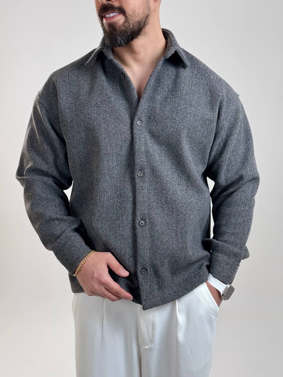 پیراهن ضخیم فوتر برند ZARA طوسی کد JA156C