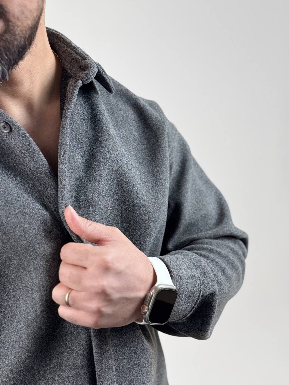 پیراهن ضخیم فوتر برند ZARA طوسی کد JA156C — تصویر ۲