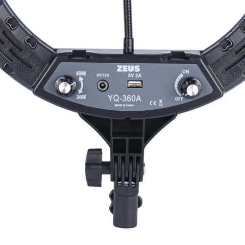 رینگ لایت 14 اینچ Zeus YQ-360A — تصویر ۵