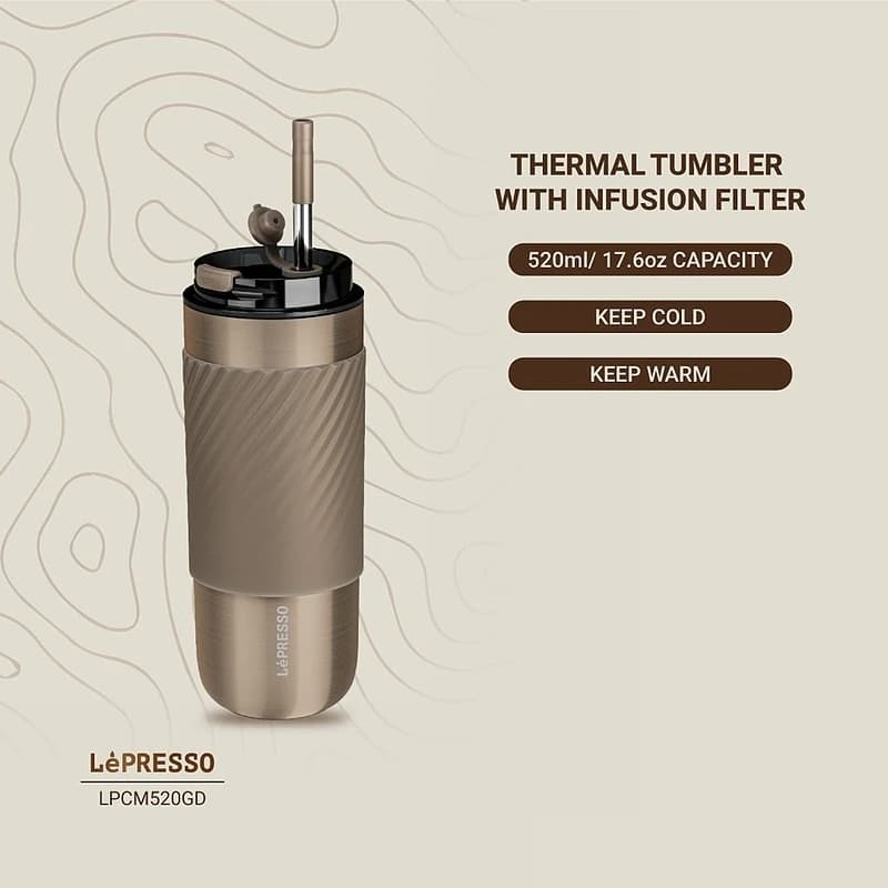 تراول ماگ حرارتی لپرسو مدل Lepresso Thermal Tumbler With Infusion Filter — تصویر ۲