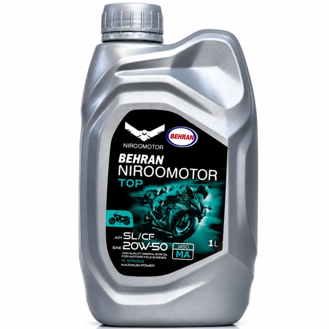 روغن موتورسیکلت بهران 20W50 مخصوص موتورهای دنده ای چهارزمانه NIRO MOTOR