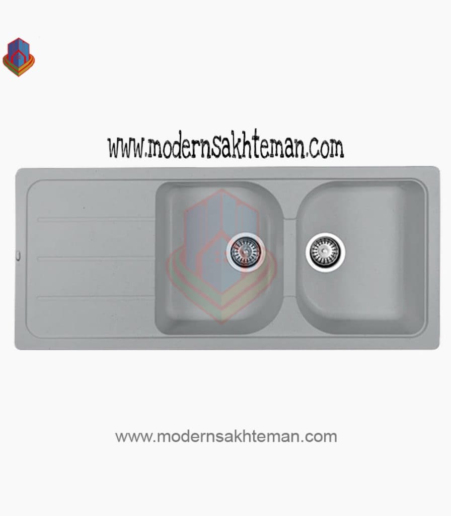 سینک گرانیتی دو لگن شاین کد 525 — تصویر ۵