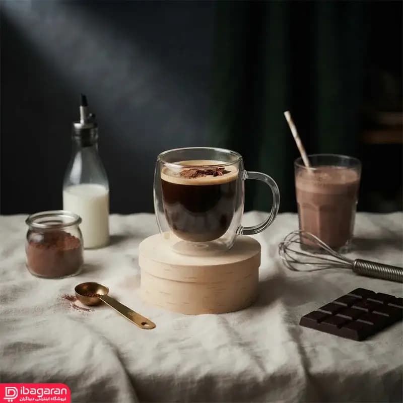ماگ شیشه ای دوجداره ساده 150 میلی لیتر