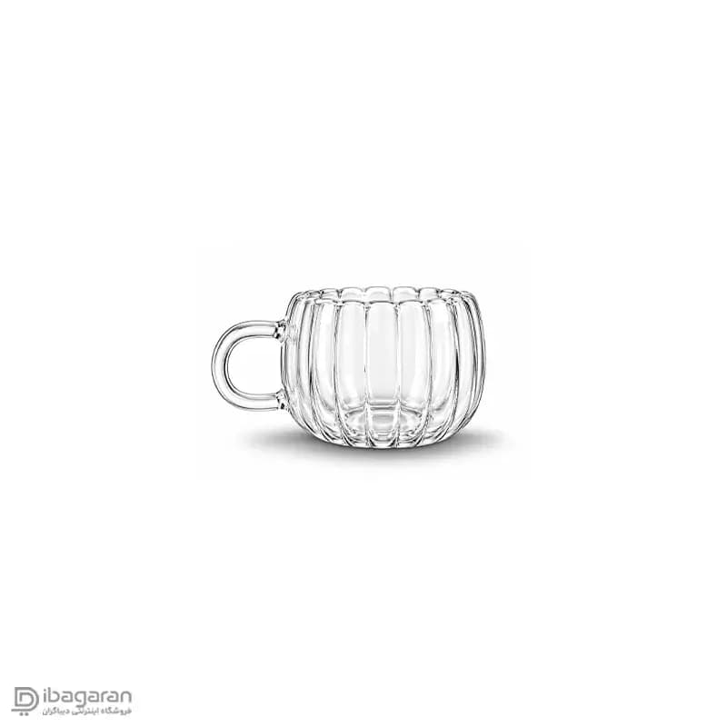 ماگ شیشه ای دوجداره شیاردار ۱۰۰ میلی لیتر — تصویر ۴