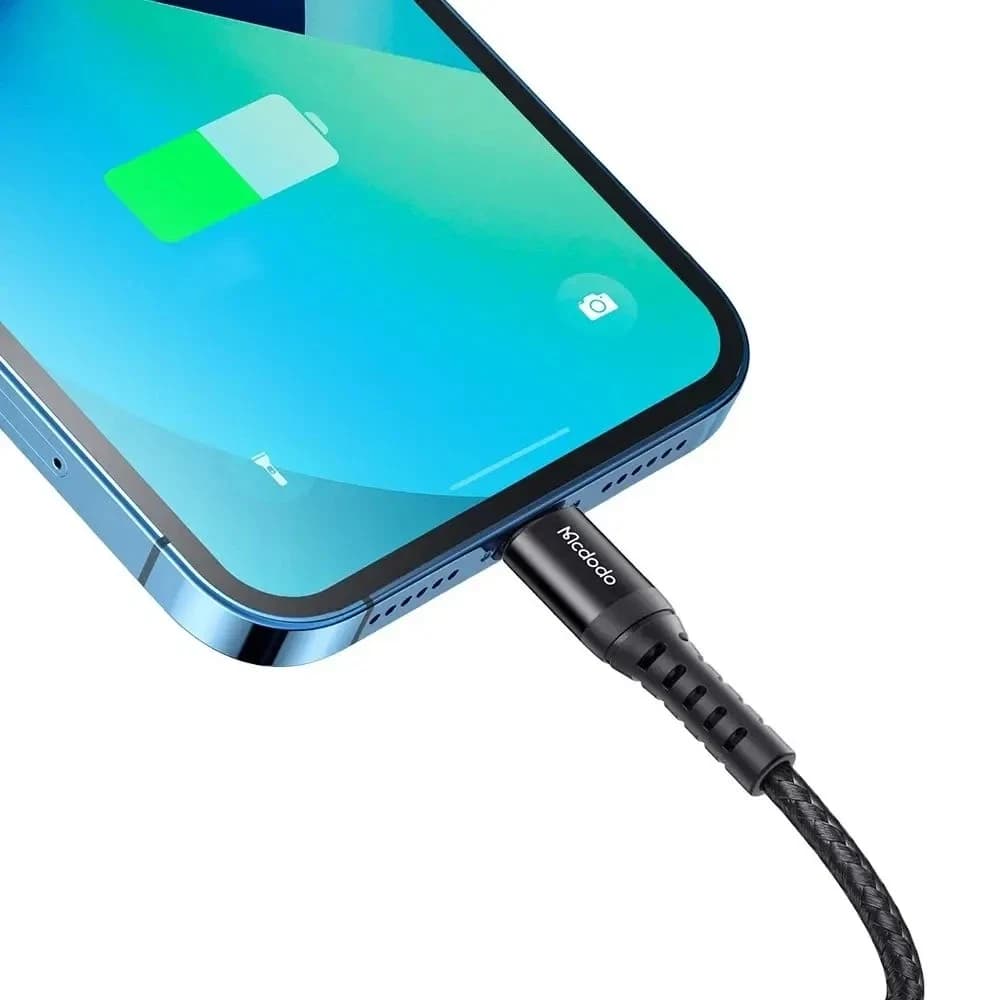 کابل شارژ و انتقال داده لایتنینگ 1 متر مک دودو MCDODO 3A Lightning Fast Charge Data Cable CA-2261 — تصویر ۳