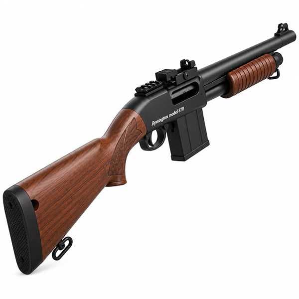 اسباب بازی تفنگ تیر ژله‌ای شاتگان M870 شارژی با خشاب برقی مدل Handi HD825B — تصویر ۶