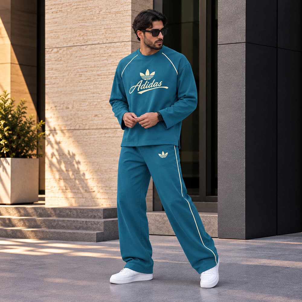 ست مردانه بلوز و شلوار آستین بلند طرح آدیداس Adidas | دارای رنگبندی