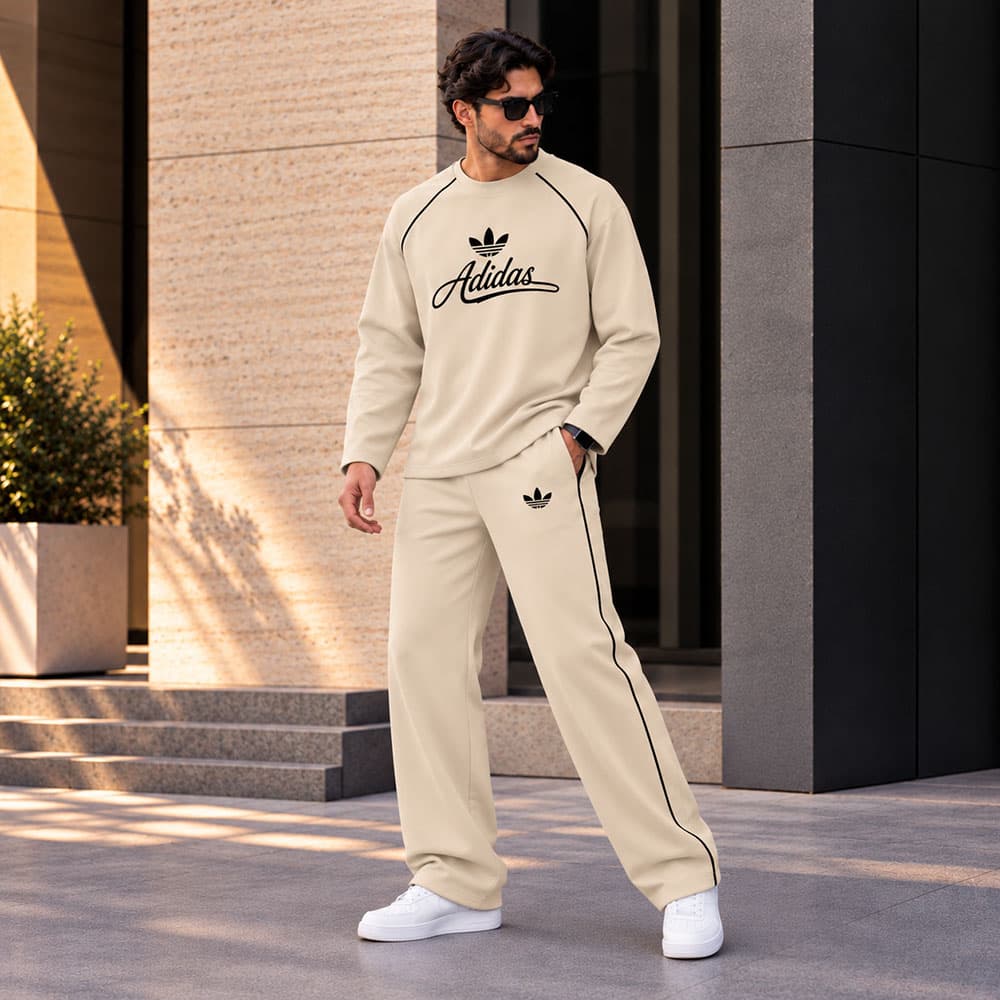 ست مردانه بلوز و شلوار آستین بلند طرح آدیداس Adidas | دارای رنگبندی — تصویر ۳