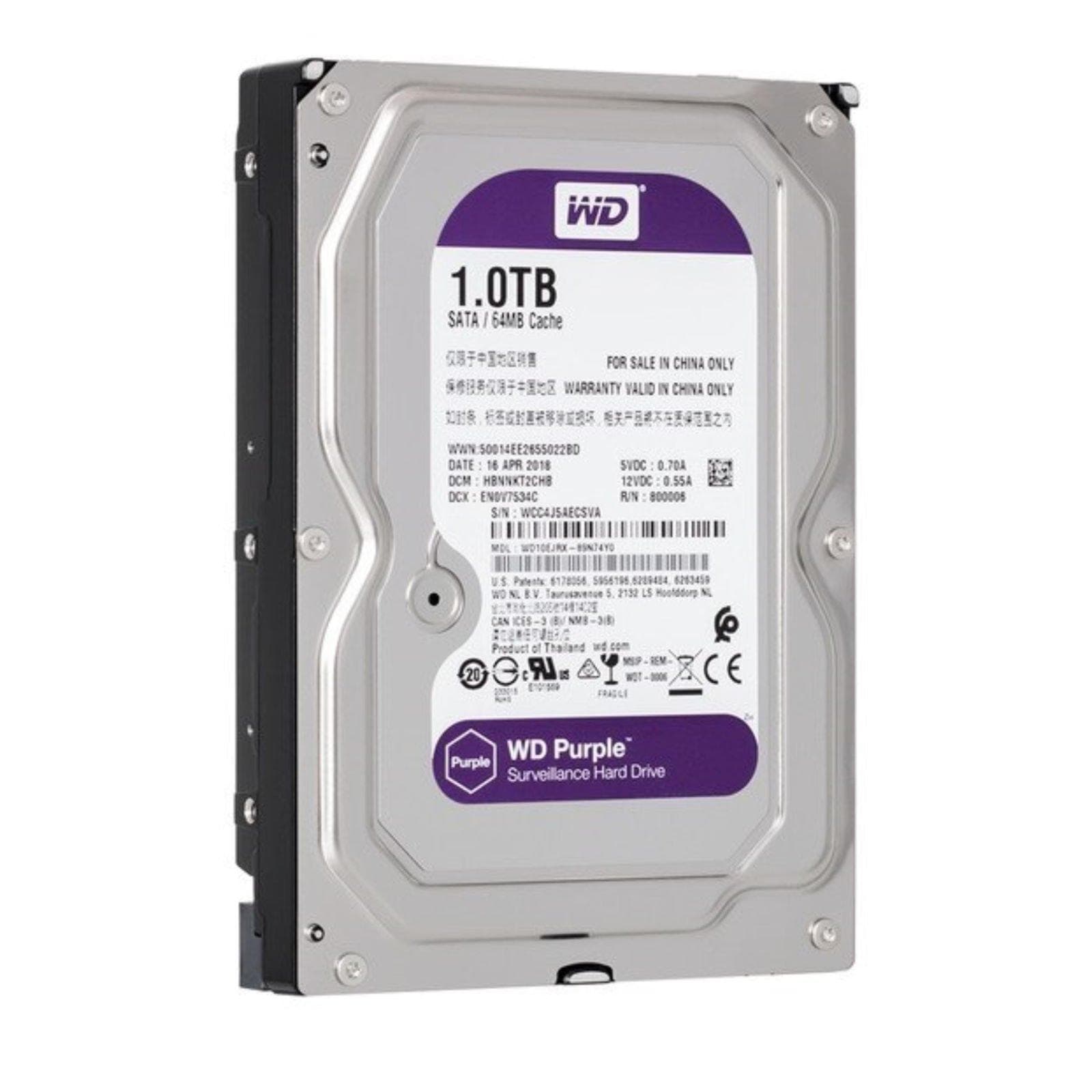 هارددیسک اینترنال وسترن دیجیتال مدل Purple WD10PU ظرفیت ۱ ترابایت — تصویر ۲