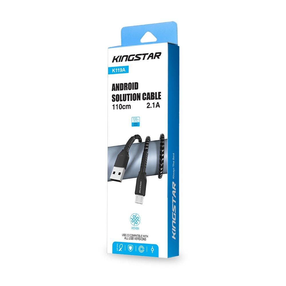 کابل شارژ میکرو یو اس بی کینگ استار مدل K119A — تصویر ۳
