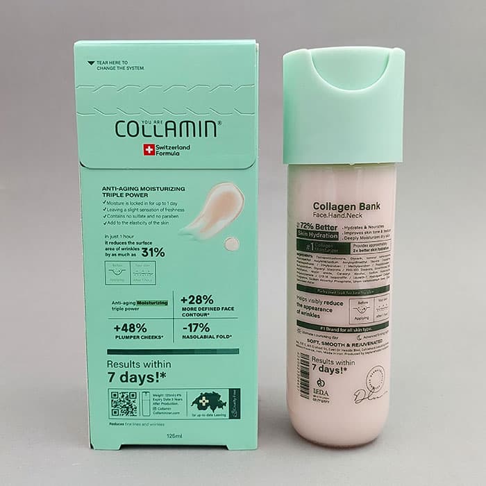 کرم مرطوب کننده حاوی کلاژن هیدرولیز شده کلامین Collamin حجم 125 میل 93932 — تصویر ۲