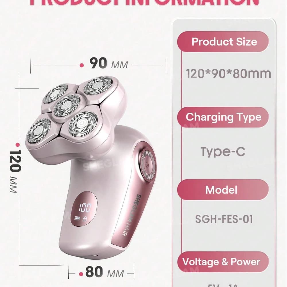 ماشین اصلاح موی بدن بانوان شیگلم هیر مدل 5D Flash Shaver — تصویر ۷