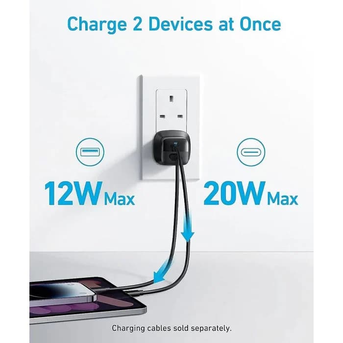 شارژر دیواری 33 وات انکر مدل B2331K11 به همراه کابل USB-C به طول 0.9 متر — تصویر ۳