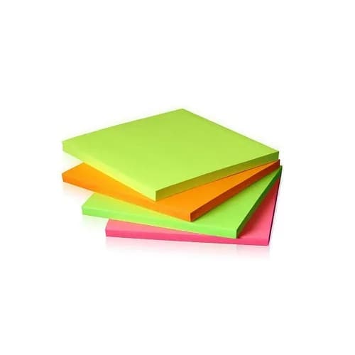کاغذ یادداشت چسبی 7.5 × 7.5 سانتیمتر رنگی ۱۰۰ برگ — تصویر ۲