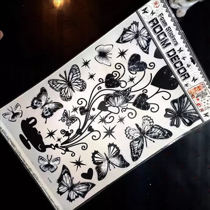 برچسب دیواری گل مشکی — تصویر ۲