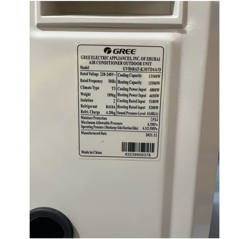 کولر گازی 48000 ایستاده گری GVH48AT — تصویر ۳