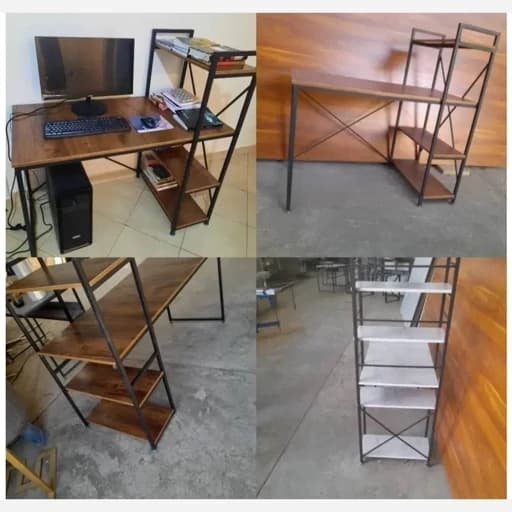 میز تحریر میزکتابخانه دار میز شلف دار فلزی کامنا مدل 13153679