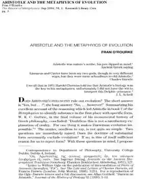 دانلود کتاب Aristotle and evolution – ارسطو و تکامل