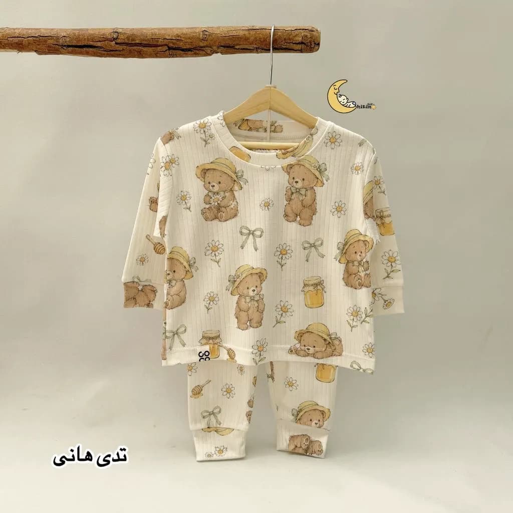 بلوز و شلوار بچگانه کبریتی راحتی کوکو کیدز نخ پنبه آستین بلند — تصویر ۳
