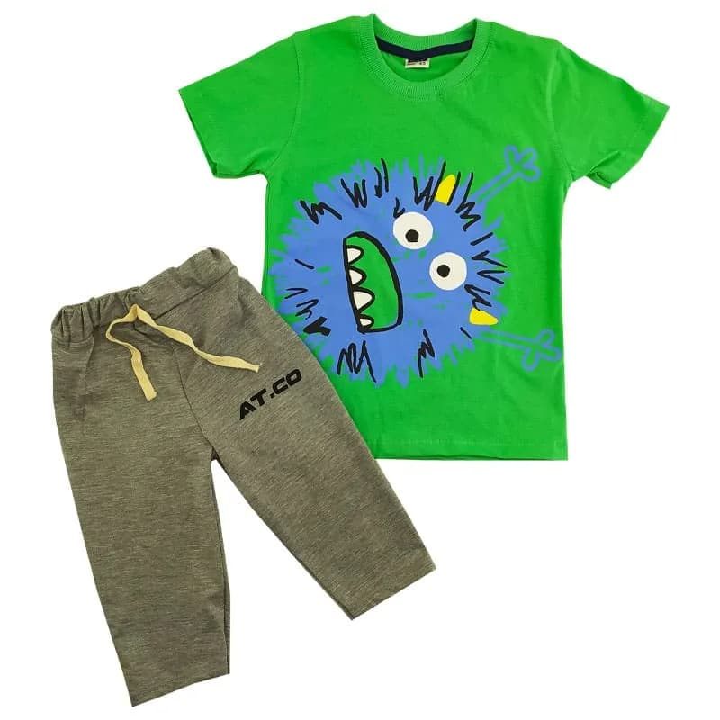 ست تیشرت شلوارک بچگانه طرح میکروب Baby gap