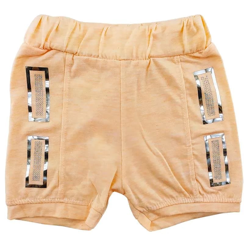 شورتک نخی دخترانه نگیندار گلبهی Canix Kids