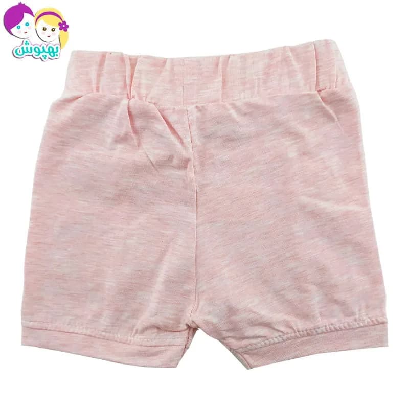 شورتک نخی دخترانه نگیندار صورتی Canix Kids — تصویر ۲
