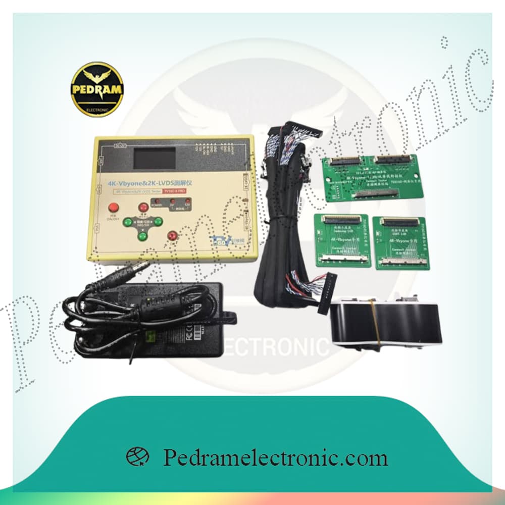 TESTER PANEL LED TV160PRO-8TV160PRO-8 4K 2Kتسترپنل160پرو فوركي و توكي.. ادابتور فلت 51پين 3عدد تبديل