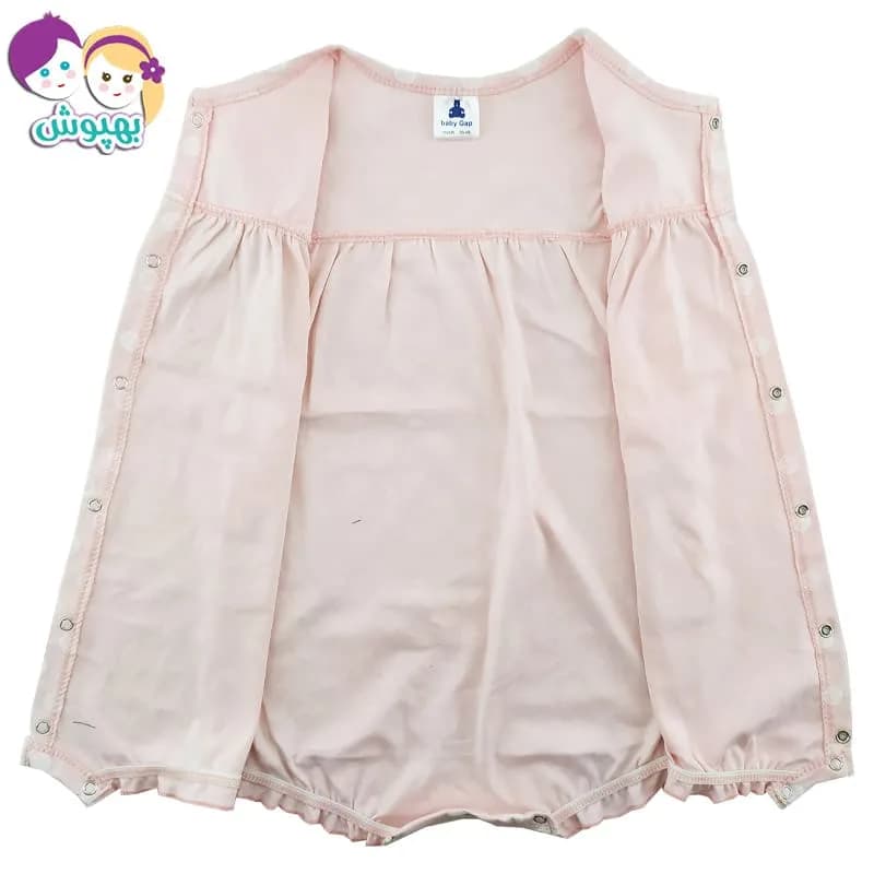 سرهم دخترانه (رامپر) نخی آستین کوتاه رنگین کمان Baby gap — تصویر ۲