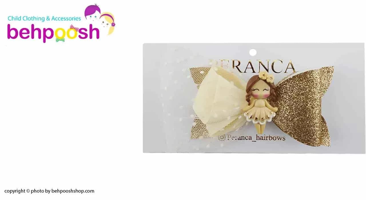 گیره تکی توری دخترانه طرح عروسکی Perance hairbows — تصویر ۲