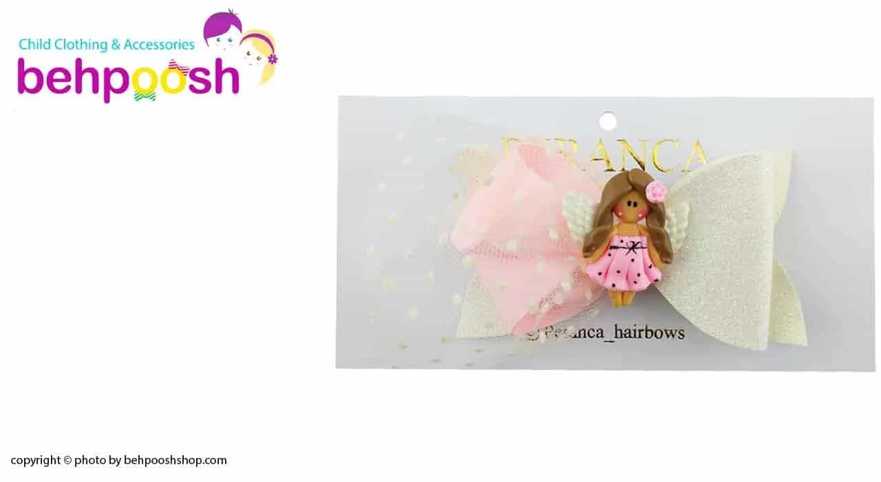 گیره تکی توری دخترانه طرح عروسکی Perance hairbows — تصویر ۴