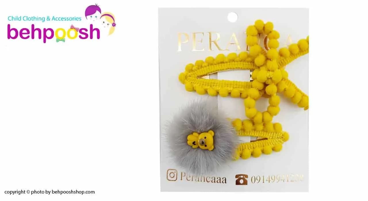 گیره سر دخترانه دوتایی طرح خرس Perance hairbows — تصویر ۳