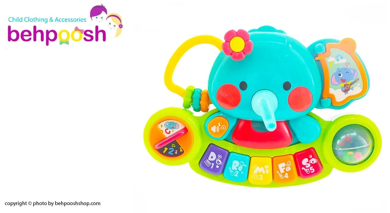 اسباب بازی بچگانه ارگ موزیکال مدل فیل Hola Toys — تصویر ۲