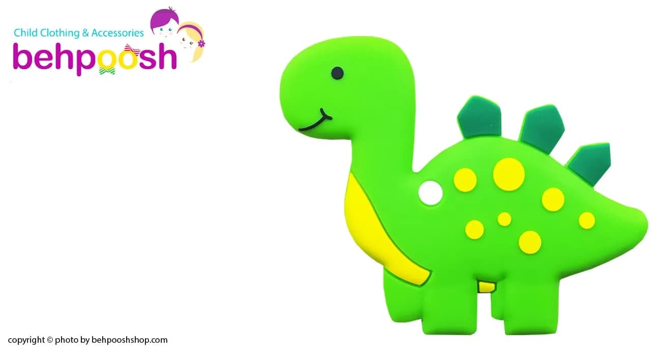 دندان گیر دستگیره دار دایناسور خالدار baby toys — تصویر ۶