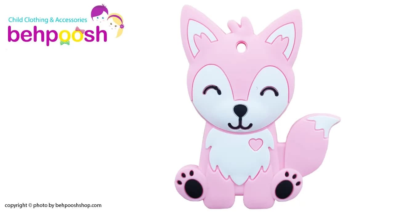 دندان گیر دستگیره دار طرح روباه baby toys — تصویر ۳