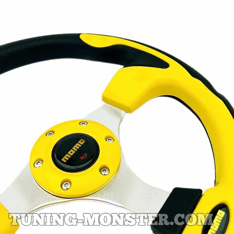 فرمان اسپرت MOMO گرد yellow — تصویر ۳