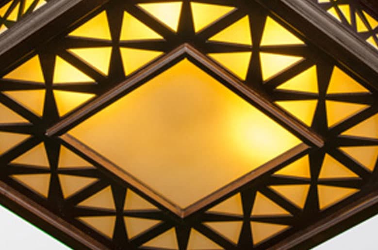 لوستر چوبی سقفی دارکار بزرگ مدل توپاز — تصویر ۵