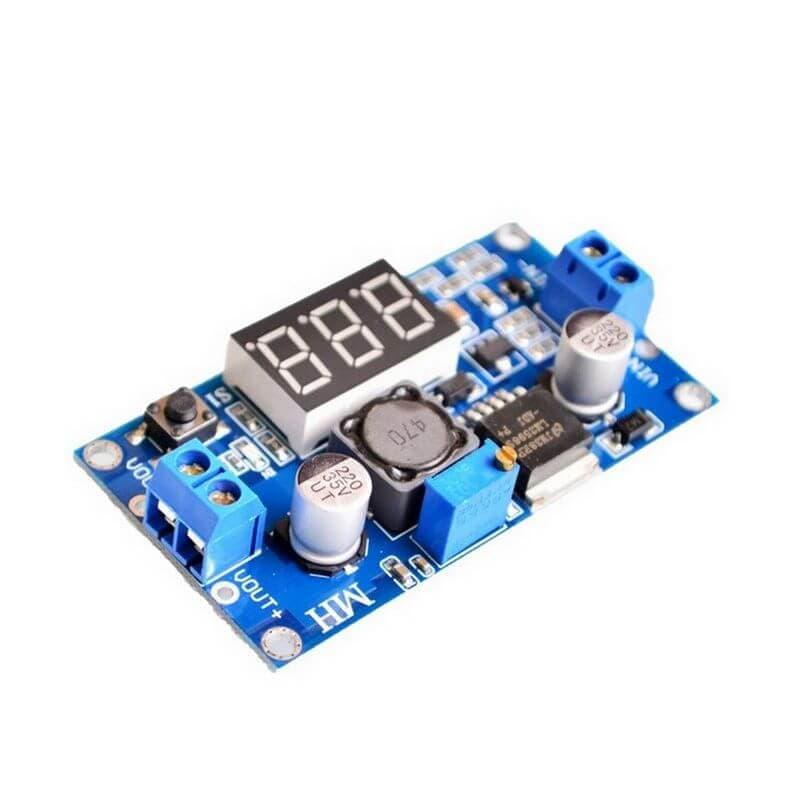 ماژول کاهنده ولتاژ LM2596 با نمایشگر سون سگمنت