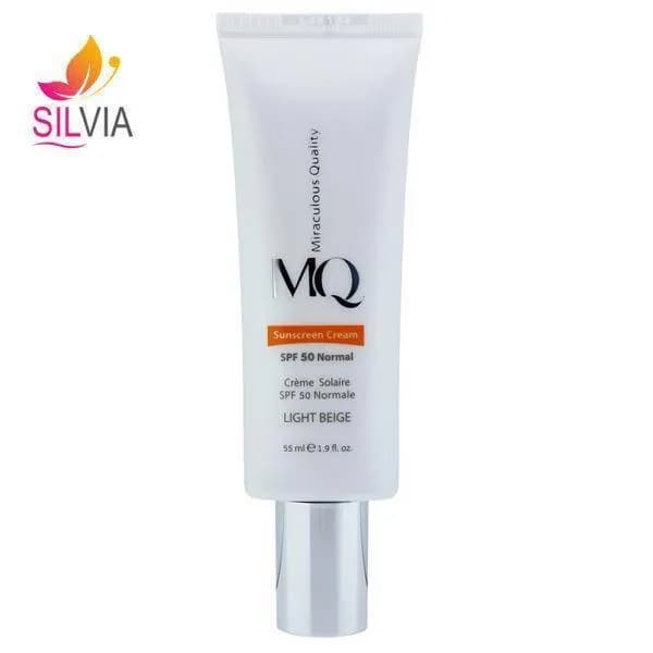 کرم ضد آفتاب نرمال بژ روشن SPF50 ام کیو 55 میل