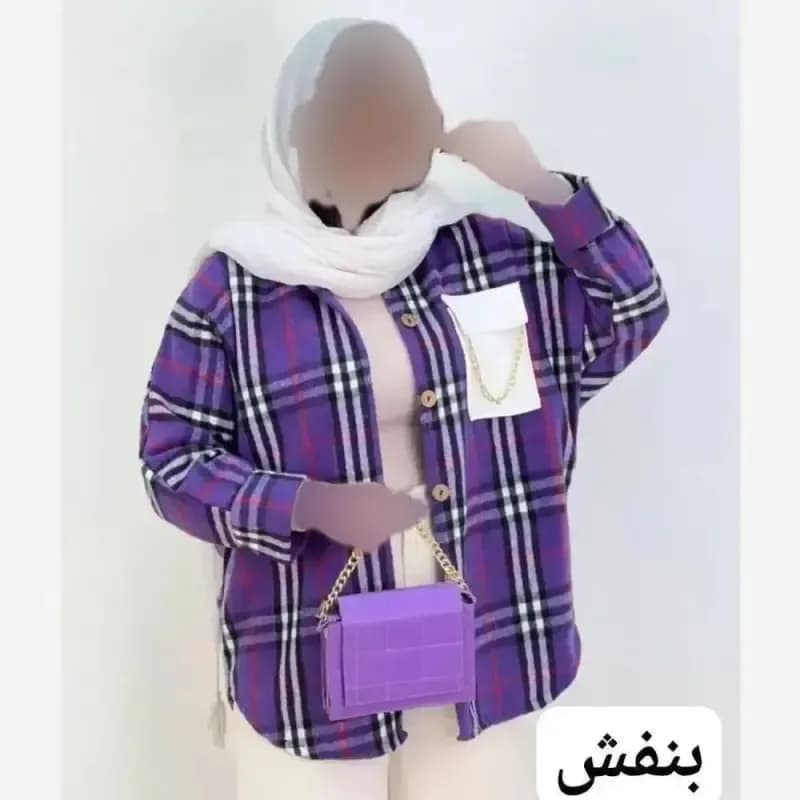مانتو فوتر پشمی گرم بالا مدل پانچ تک جیب چرم سایز 38 تا 50 — تصویر ۴