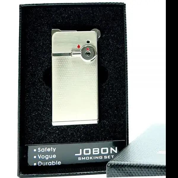 فندک جوبون دو حالته اتمی و شمعی نقره‌ای مدل Jobon LIJB-1530 — تصویر ۲