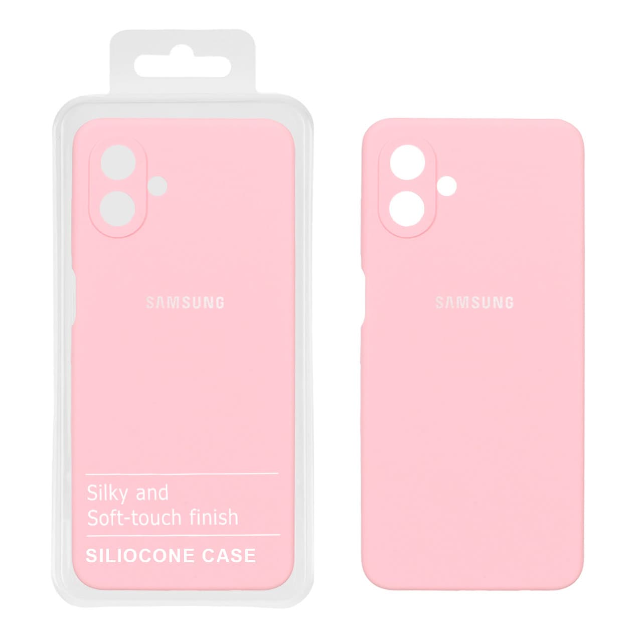 قاب سیلیکونی پاک کنی اورجینال درجه یک Samsung Galaxy A07 – صورتی (پک دار)