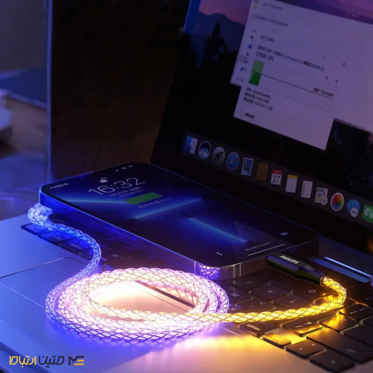 کابل USB Type-C فیلیپس مدل DLC5130C طول 1 متر – نورپردازی — تصویر ۴