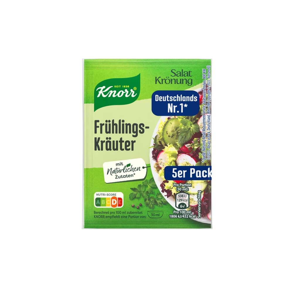 پودر سالاد فیکس سبزیجات بهاری ۵ عدد کنور – knorr